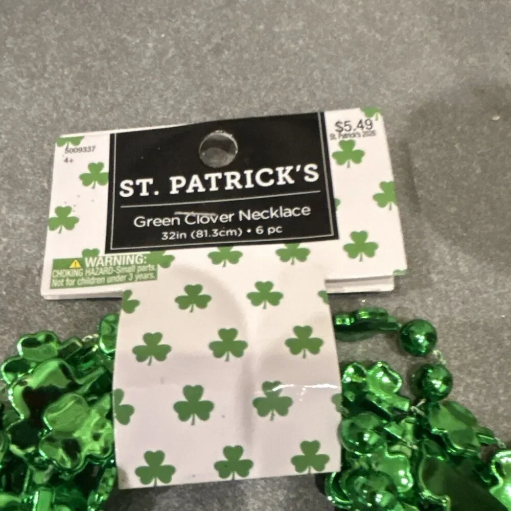 Hobby Lobby St. Patrick's Day Decorations Lot w/ Glitter Clover Garland & More